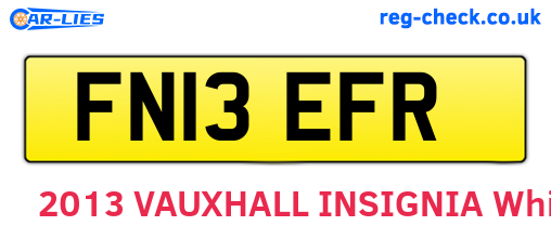 FN13EFR are the vehicle registration plates.