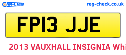 FP13JJE are the vehicle registration plates.