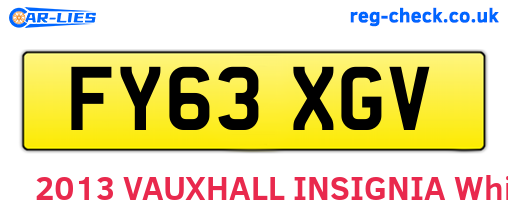 FY63XGV are the vehicle registration plates.