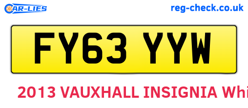 FY63YYW are the vehicle registration plates.