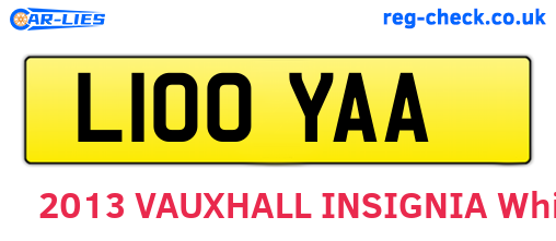 L100YAA are the vehicle registration plates.