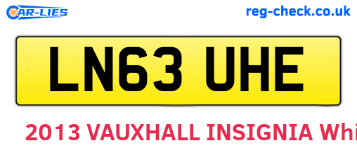 LN63UHE are the vehicle registration plates.