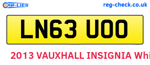 LN63UOO are the vehicle registration plates.