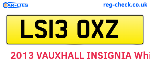 LS13OXZ are the vehicle registration plates.