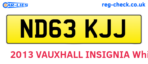 ND63KJJ are the vehicle registration plates.
