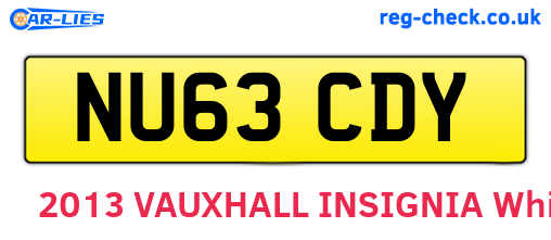 NU63CDY are the vehicle registration plates.