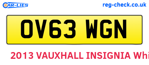 OV63WGN are the vehicle registration plates.