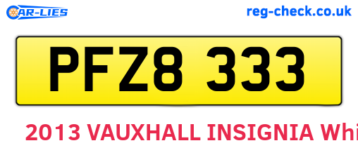 PFZ8333 are the vehicle registration plates.