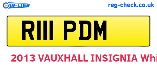 R111PDM are the vehicle registration plates.