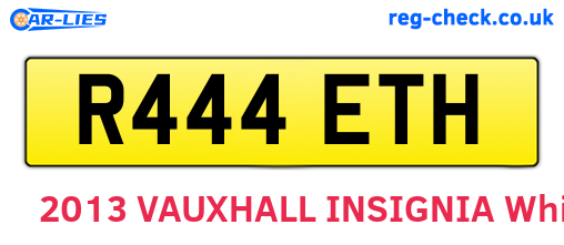 R444ETH are the vehicle registration plates.