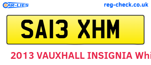 SA13XHM are the vehicle registration plates.