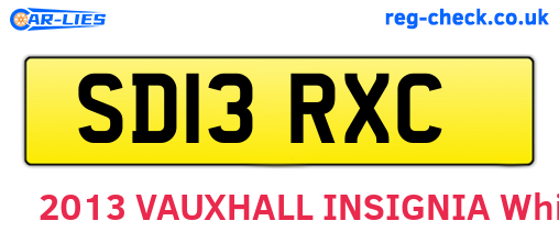 SD13RXC are the vehicle registration plates.