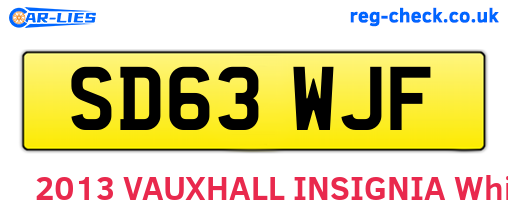 SD63WJF are the vehicle registration plates.