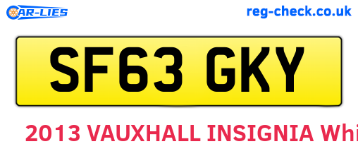 SF63GKY are the vehicle registration plates.
