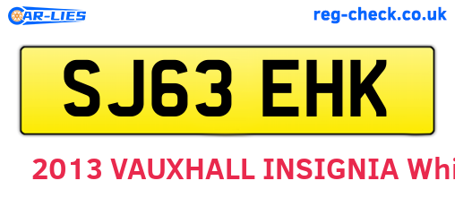 SJ63EHK are the vehicle registration plates.