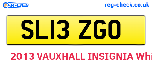 SL13ZGO are the vehicle registration plates.