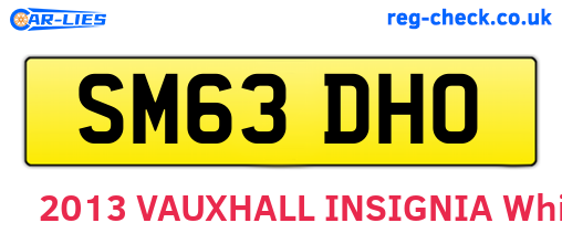 SM63DHO are the vehicle registration plates.
