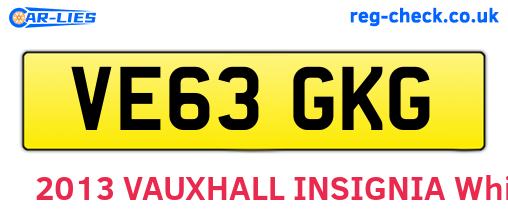 VE63GKG are the vehicle registration plates.