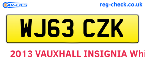 WJ63CZK are the vehicle registration plates.