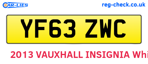 YF63ZWC are the vehicle registration plates.