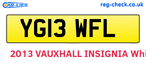YG13WFL are the vehicle registration plates.