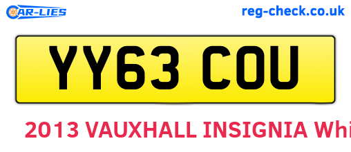 YY63COU are the vehicle registration plates.