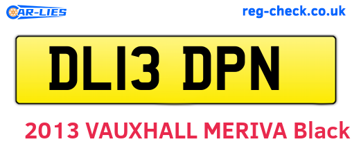 DL13DPN are the vehicle registration plates.