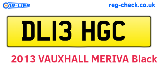 DL13HGC are the vehicle registration plates.