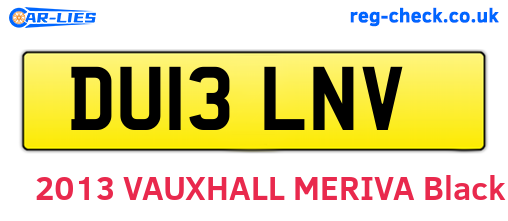 DU13LNV are the vehicle registration plates.