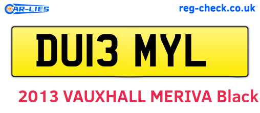 DU13MYL are the vehicle registration plates.