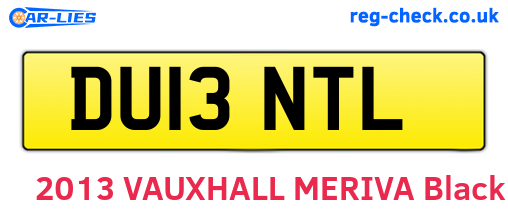 DU13NTL are the vehicle registration plates.
