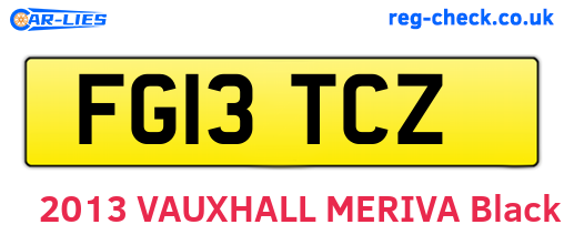 FG13TCZ are the vehicle registration plates.