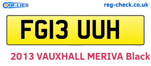 FG13UUH are the vehicle registration plates.