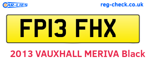 FP13FHX are the vehicle registration plates.