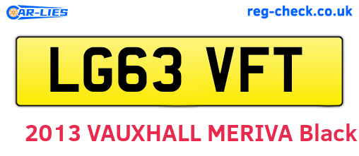 LG63VFT are the vehicle registration plates.
