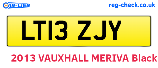 LT13ZJY are the vehicle registration plates.