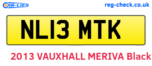 NL13MTK are the vehicle registration plates.