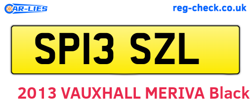 SP13SZL are the vehicle registration plates.