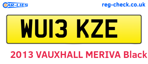 WU13KZE are the vehicle registration plates.