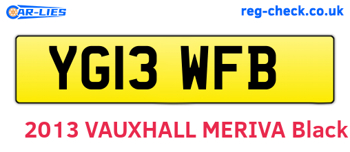 YG13WFB are the vehicle registration plates.