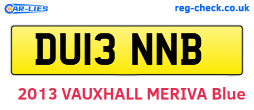 DU13NNB are the vehicle registration plates.