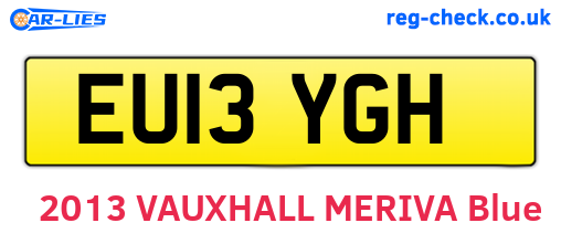 EU13YGH are the vehicle registration plates.