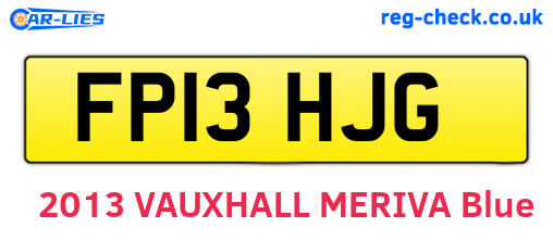 FP13HJG are the vehicle registration plates.