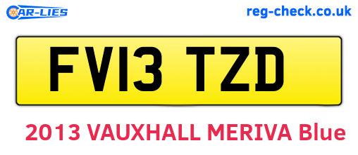 FV13TZD are the vehicle registration plates.