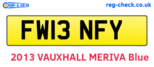FW13NFY are the vehicle registration plates.