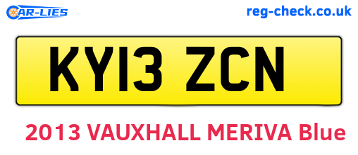 KY13ZCN are the vehicle registration plates.