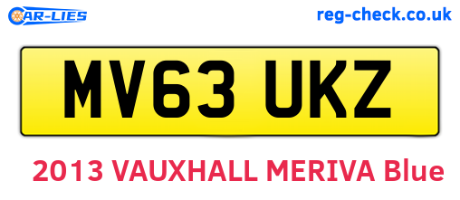 MV63UKZ are the vehicle registration plates.