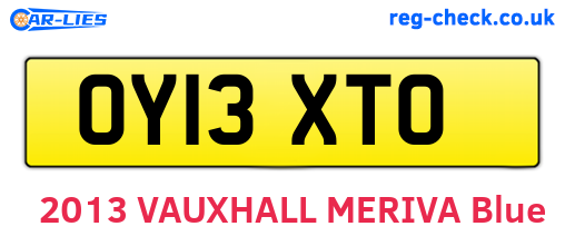 OY13XTO are the vehicle registration plates.