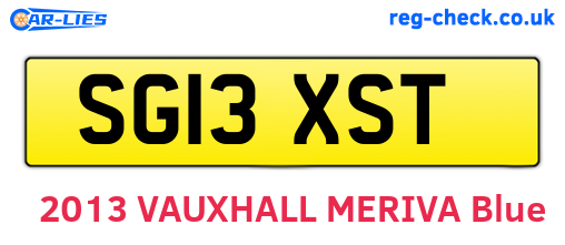 SG13XST are the vehicle registration plates.