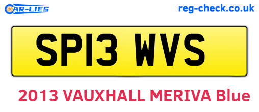 SP13WVS are the vehicle registration plates.